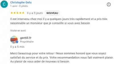 Avis d'un client