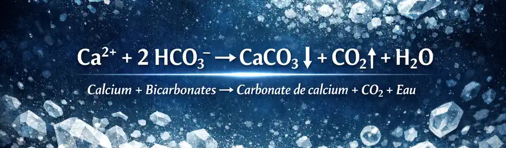 Formule chimique de formation du tartre